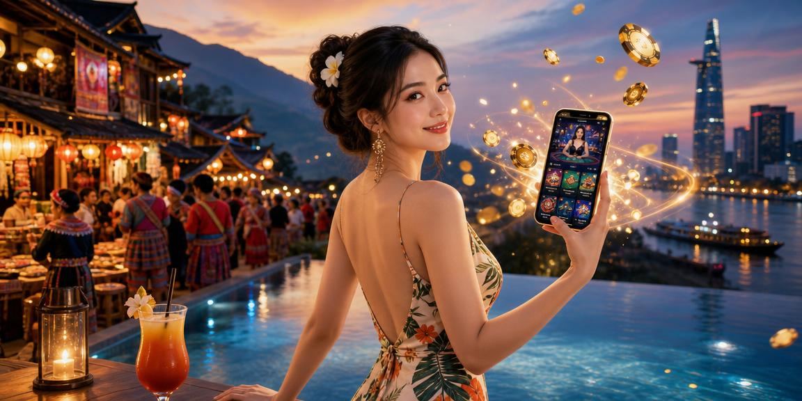 Người chơi slot game trên ứng dụng 60t tại Sài Gòn